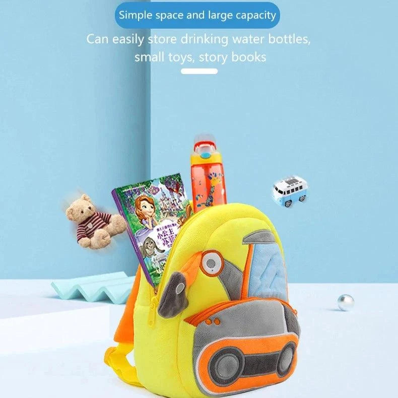 Cartoon Excavator Kids Backpack