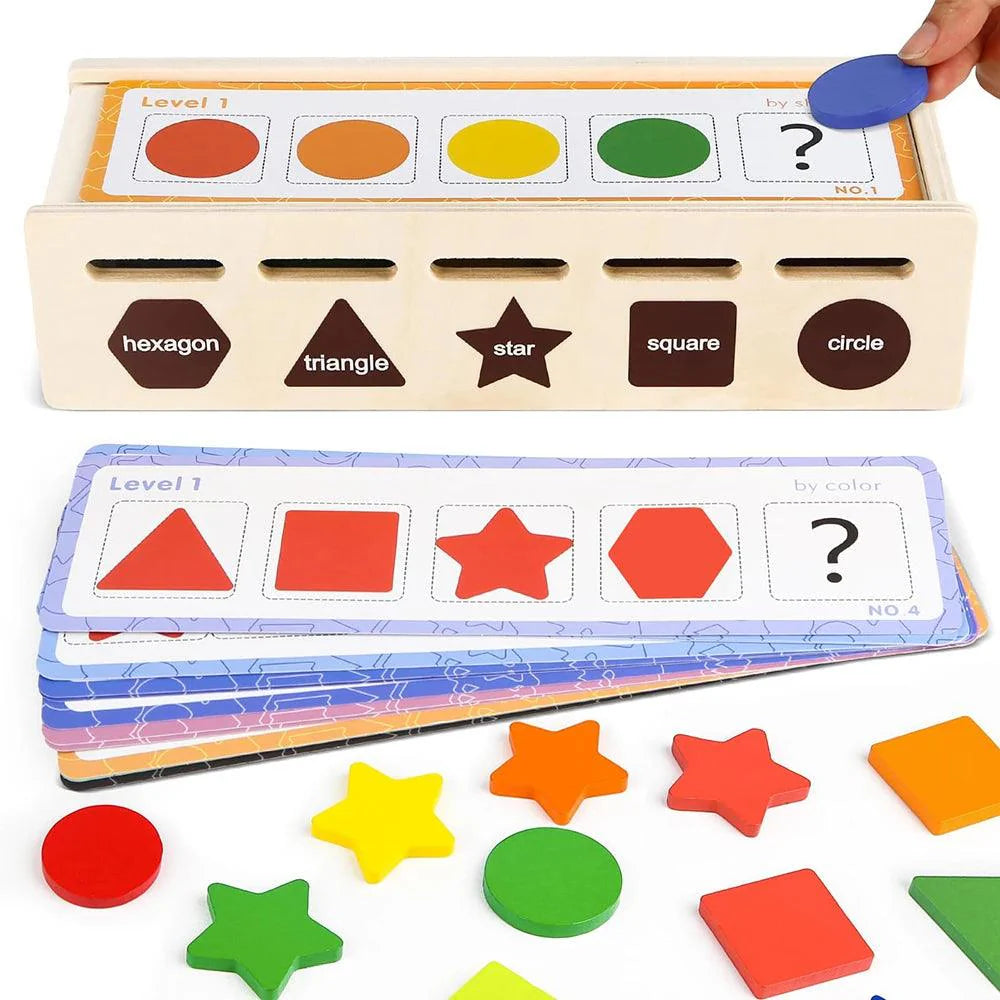 Wooden Shape Sorting Box