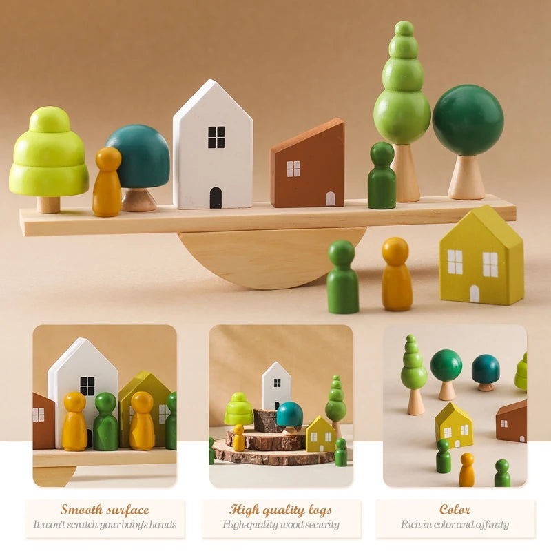 Wooden Forest Stacking Toys