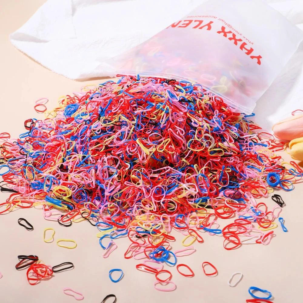 500Pcs Colorful Baby Hair Bands