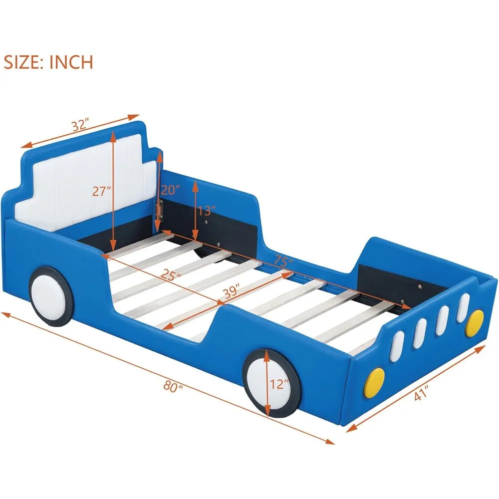 Twin PU Leather Car Bed