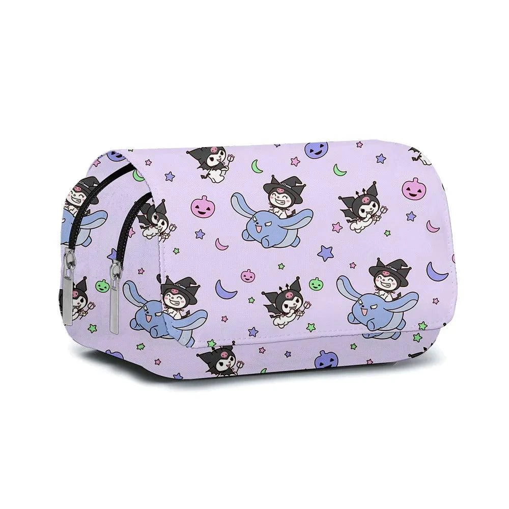 Double-Layer Cartoon Pencil Bag