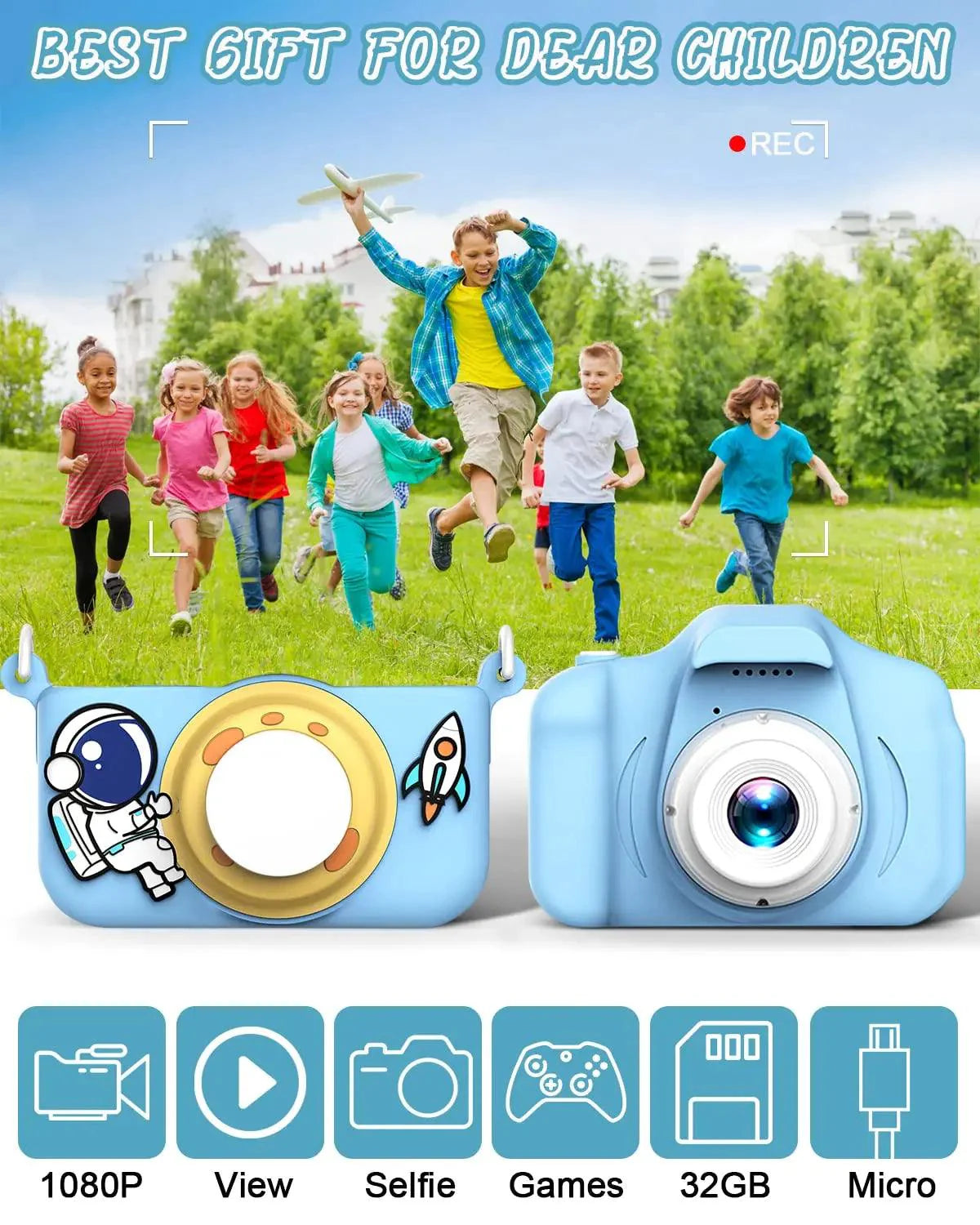 Cartoon Kids Digital Selfie Camera