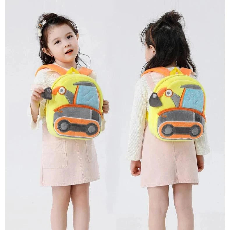 Cartoon Excavator Kids Backpack