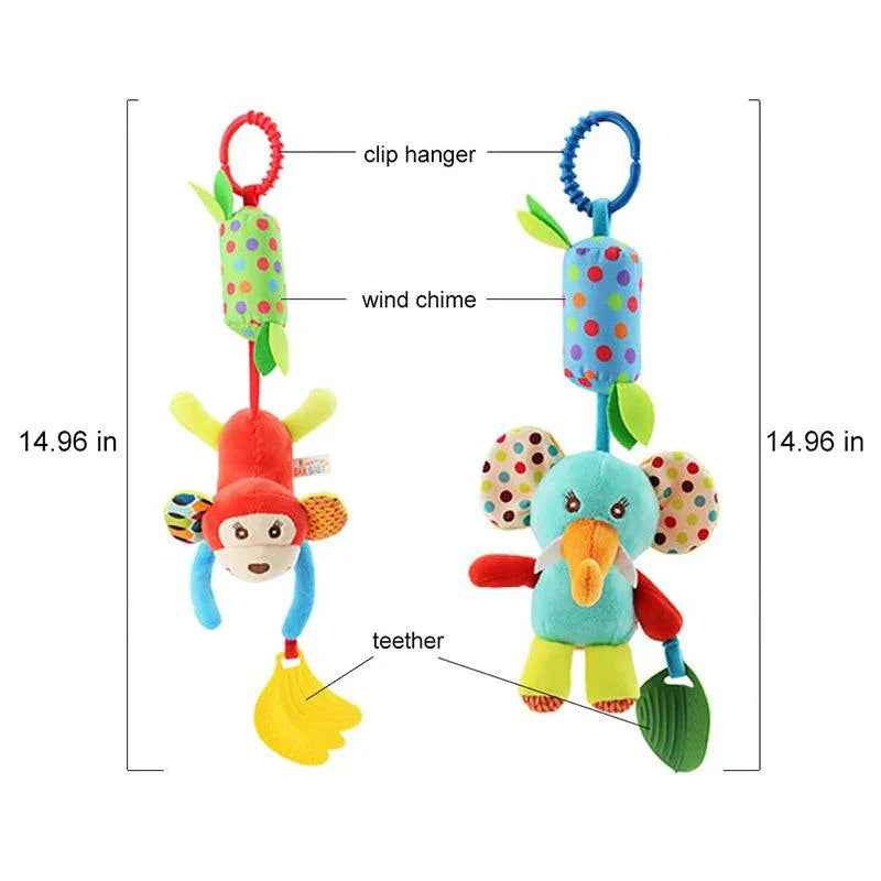 Soft Sensory Animal Rattle