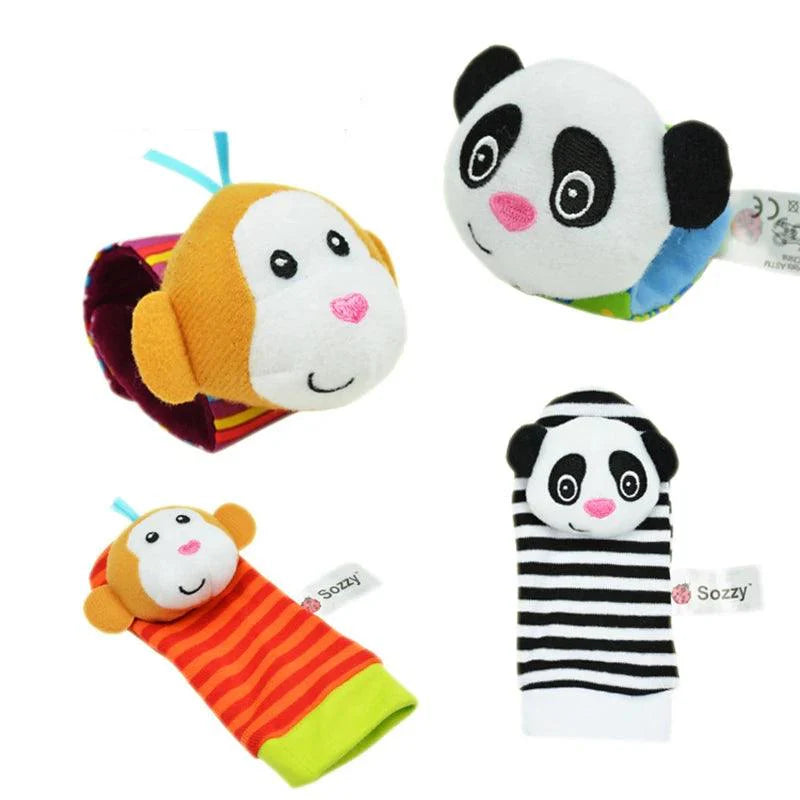 Cute Animal Baby Rattle Set