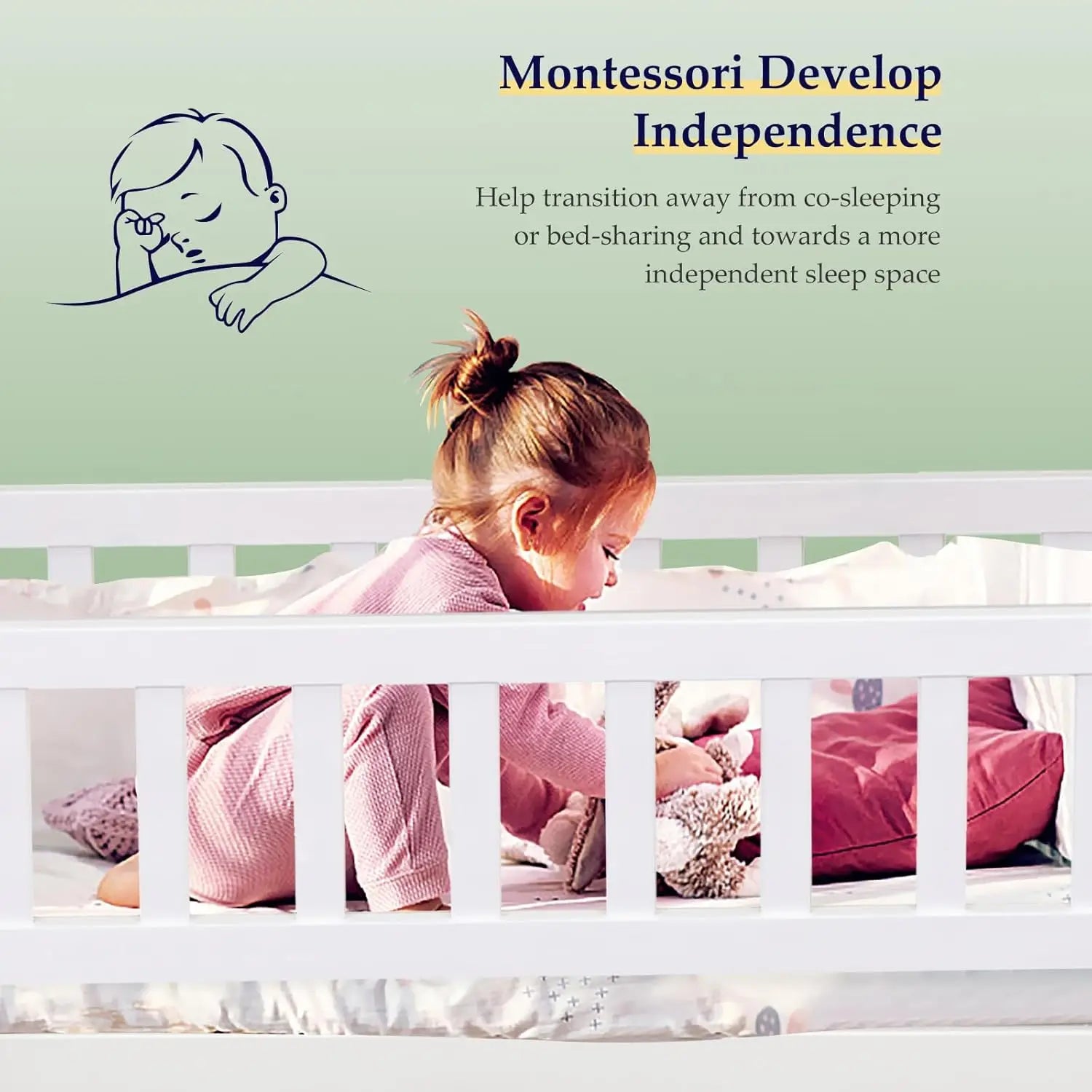 Montessori Full House Floor Bed