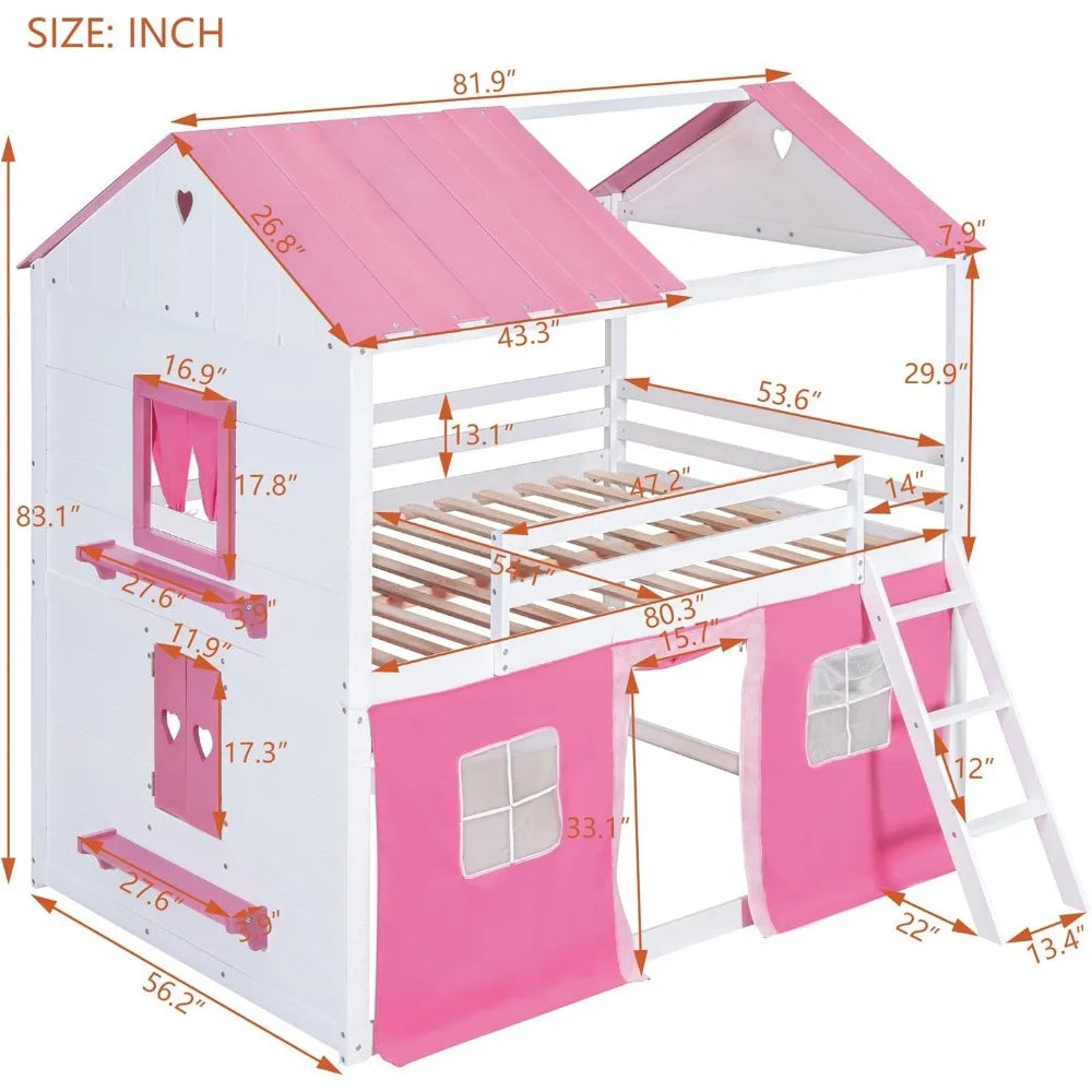 Kids Twin Loft Bunk Bed