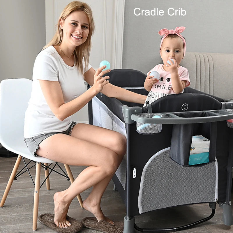 Foldable Multifunction Baby Crib