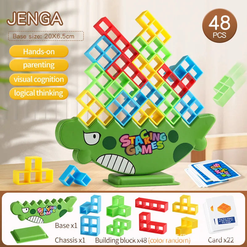 Tetra Tower Balance Stacking Blocks