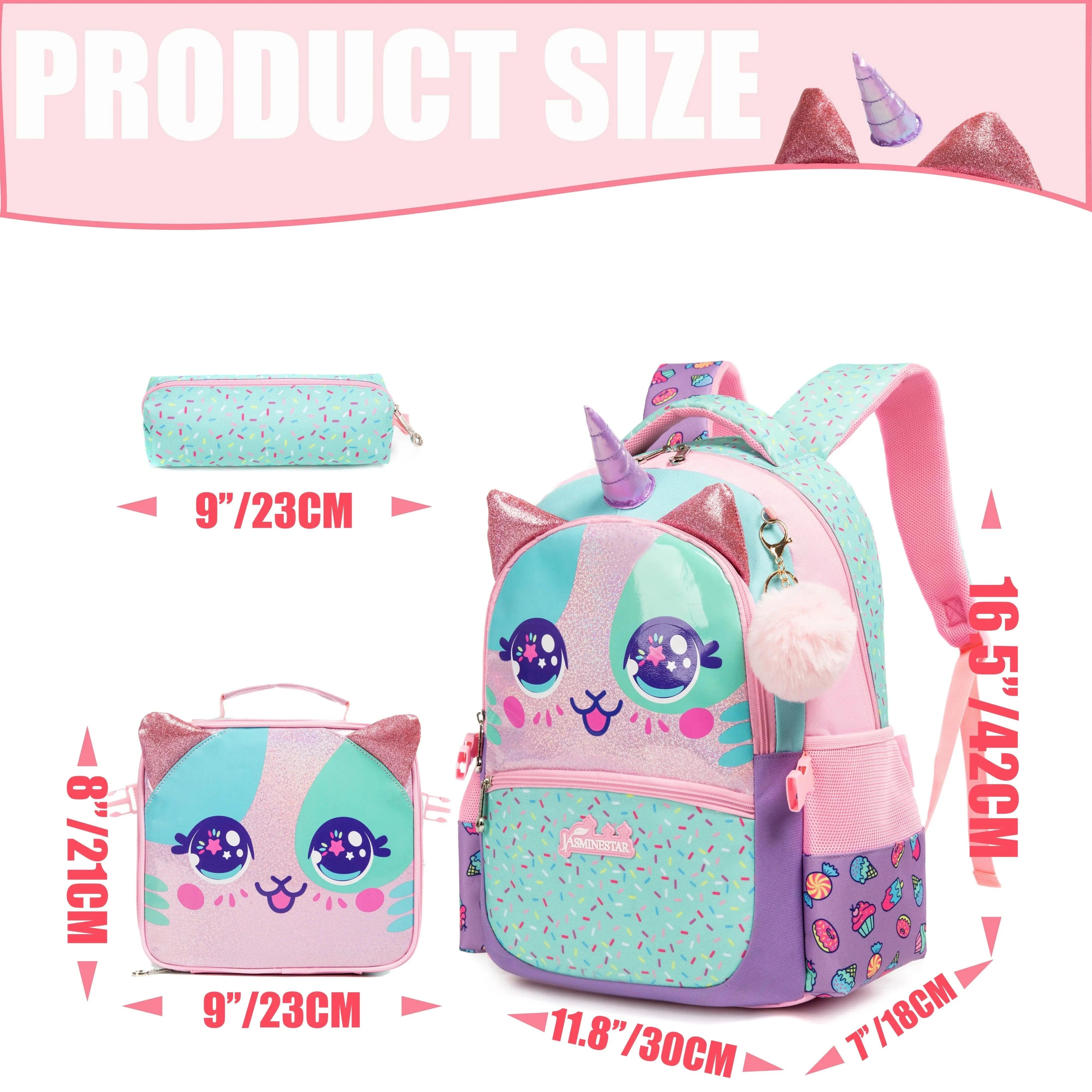 Cute Kids Backpack & Lunch Set