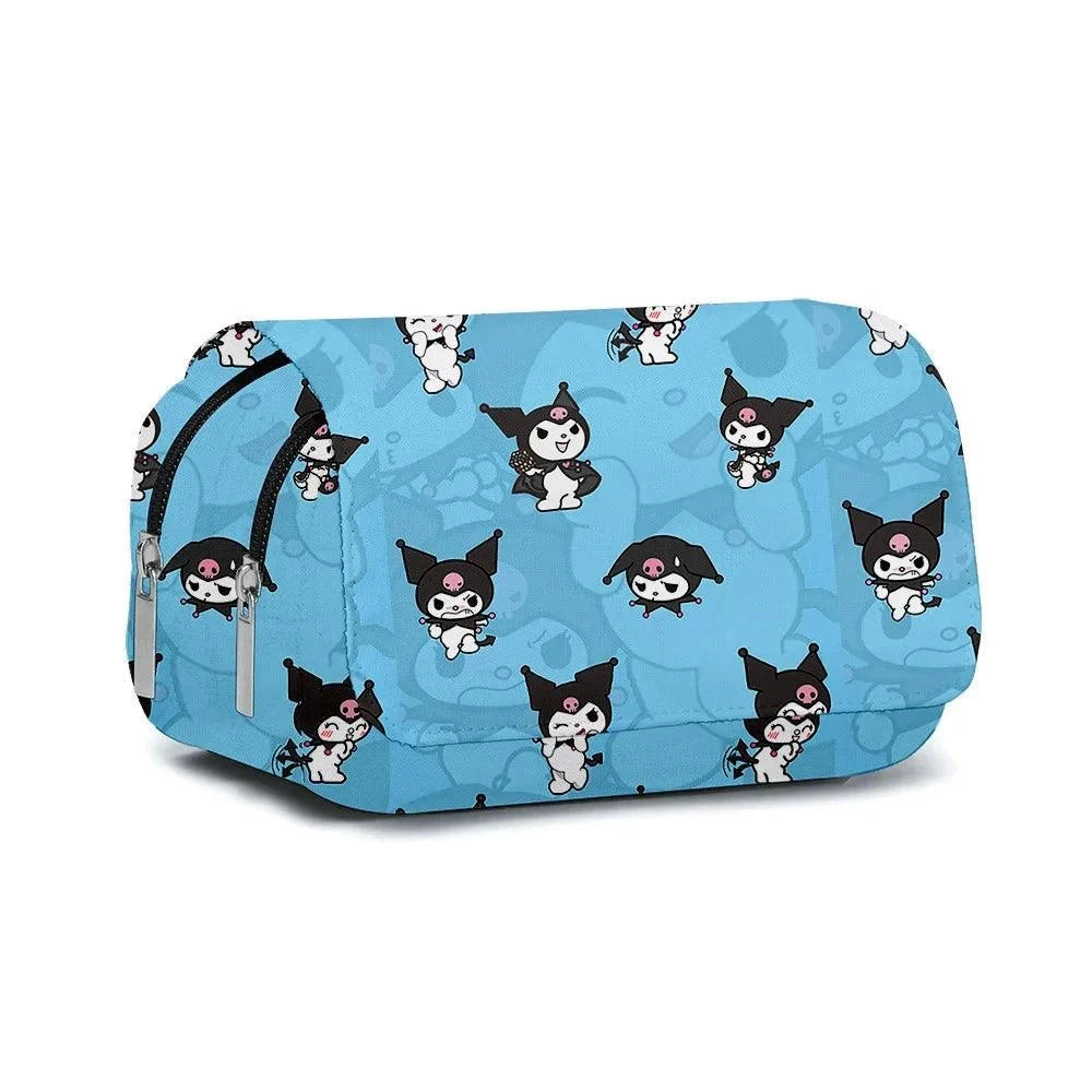 Double-Layer Cartoon Pencil Bag