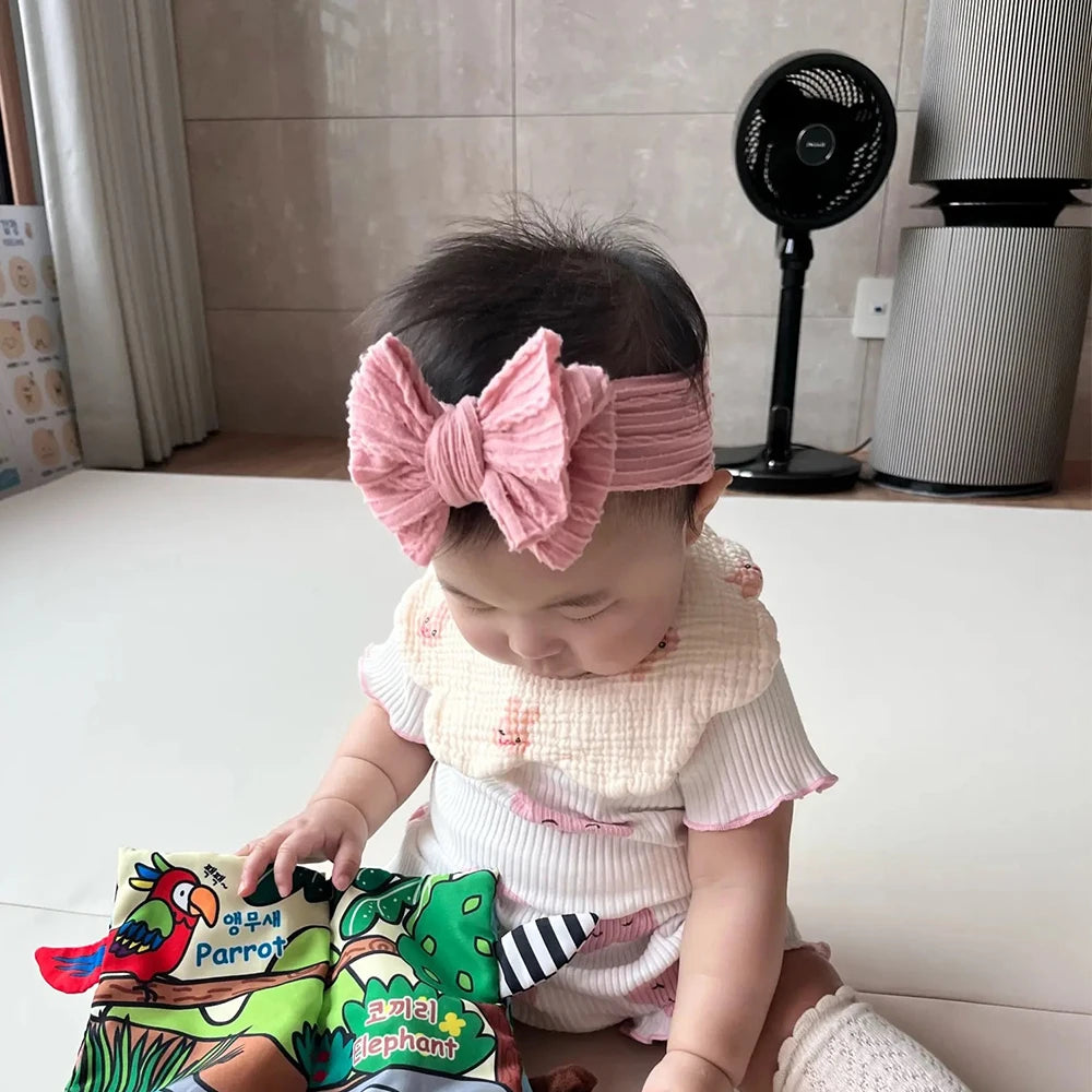 Solid Cable Bow Baby Headband