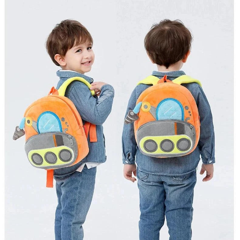 Cartoon Excavator Kids Backpack