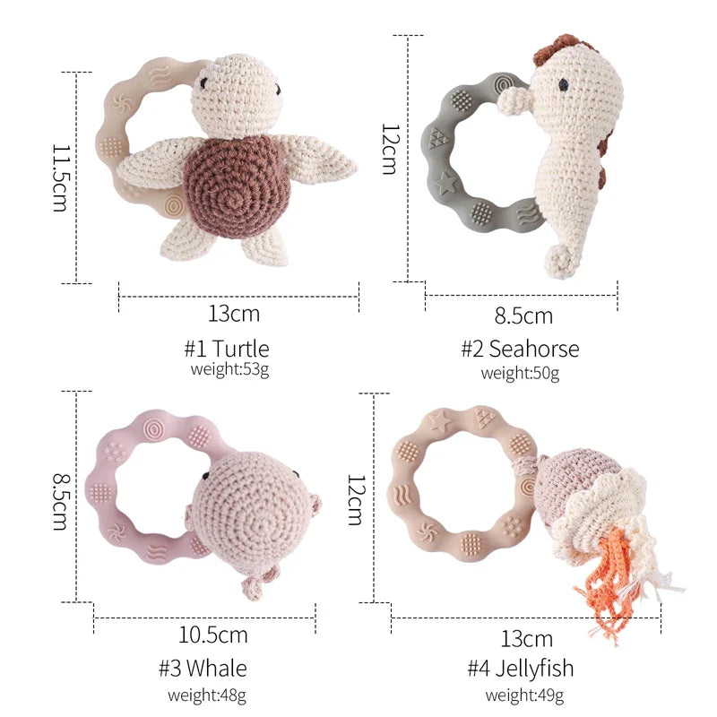 Crochet Animal Bear Rattle