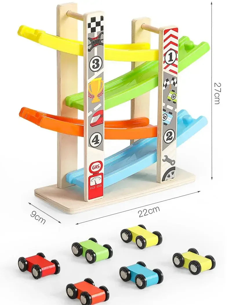 Wooden Toddler Racing Ramp Set