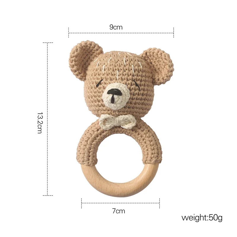 Crochet Animal Bear Rattle