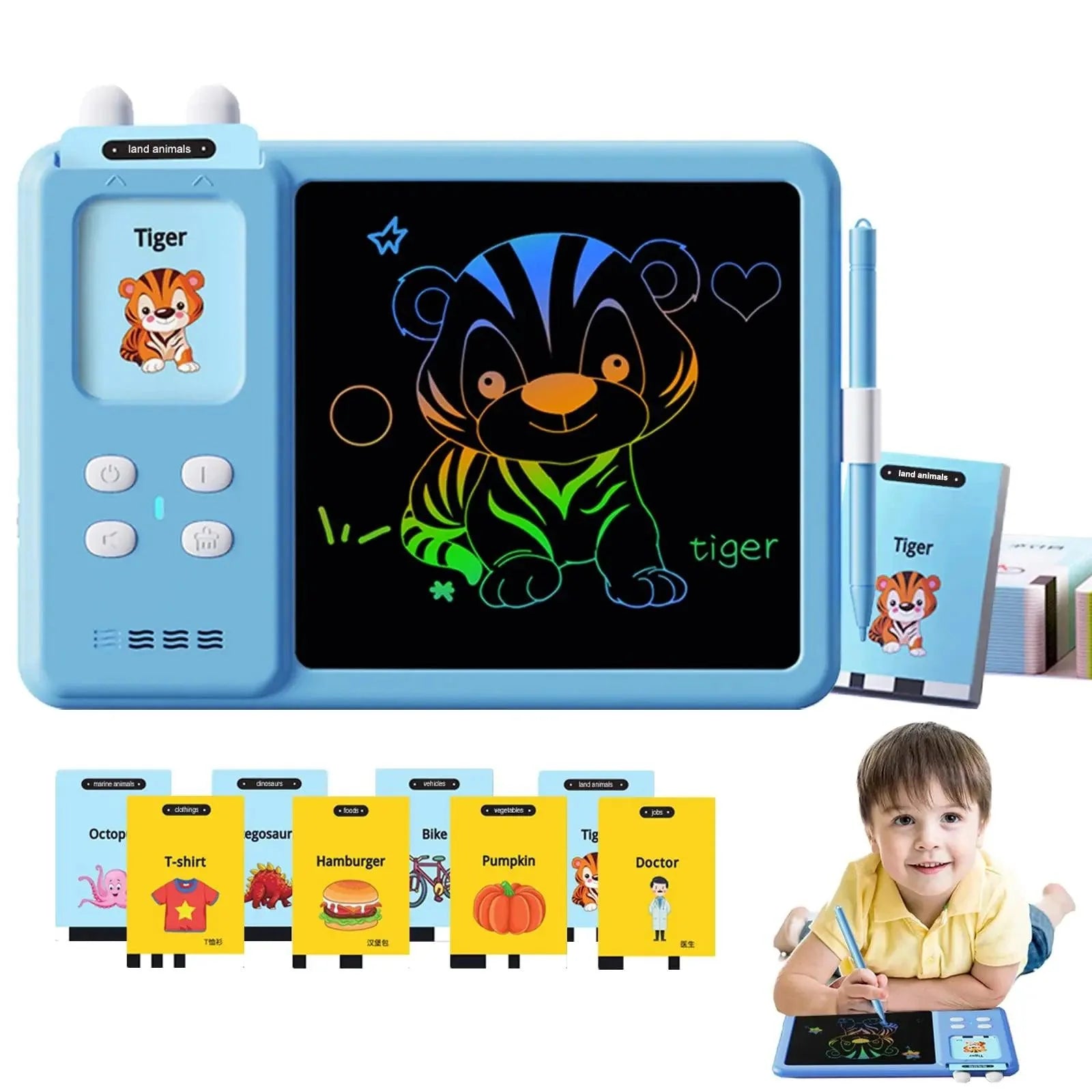 Interactive Flash Card Writing Tablet