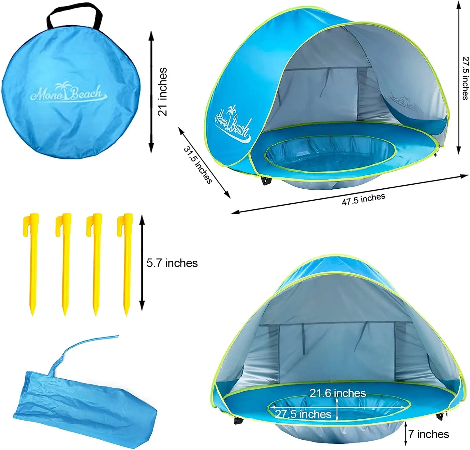 Baby Beach Tent Shade Pool