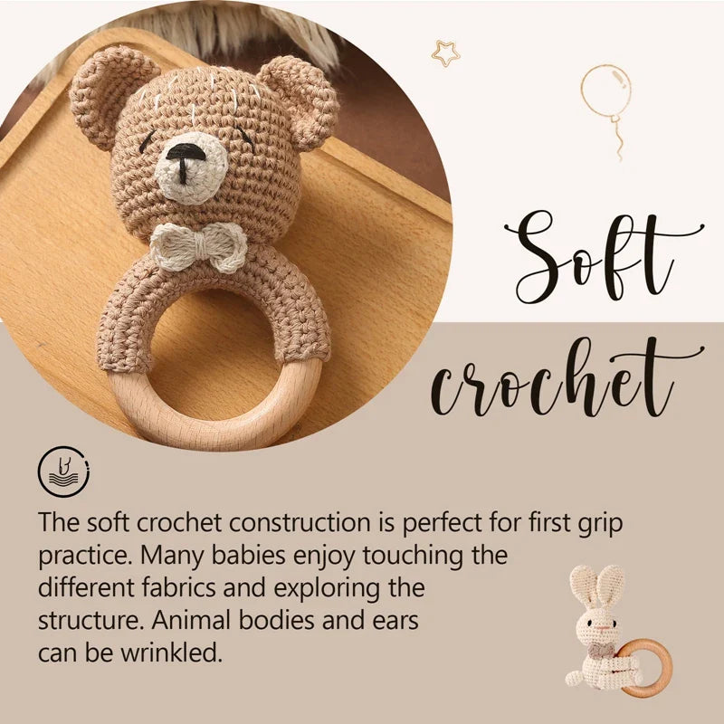 Crochet Animal Bear Rattle