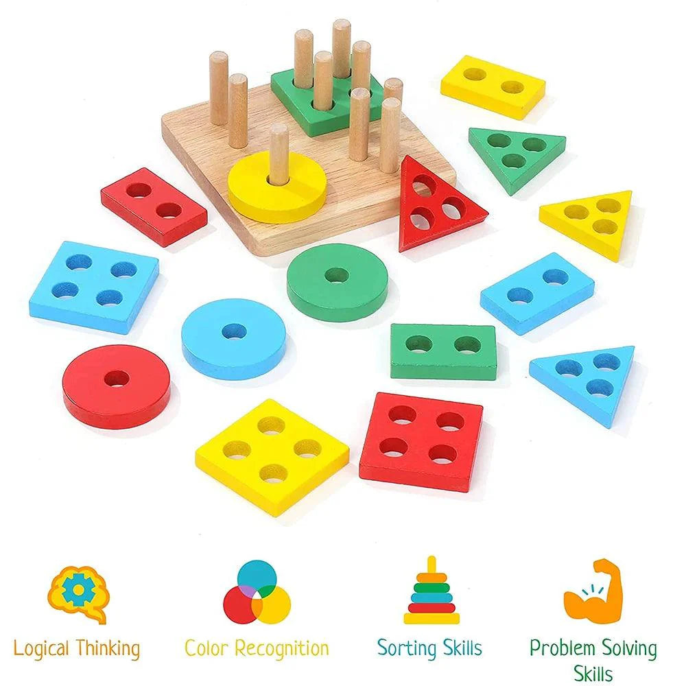 Wooden Sorting & Stacking Toy