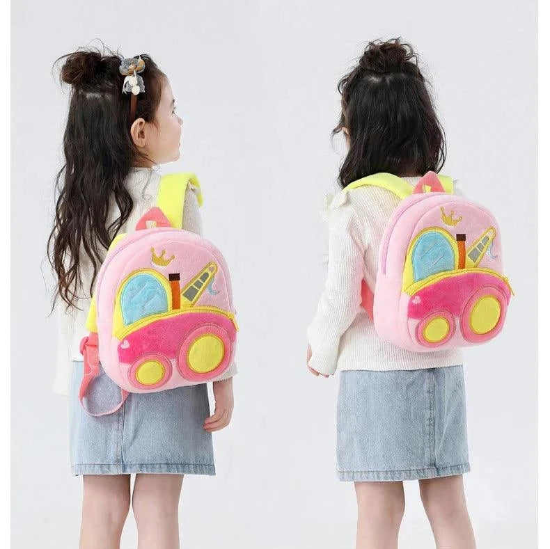 Cartoon Excavator Kids Backpack