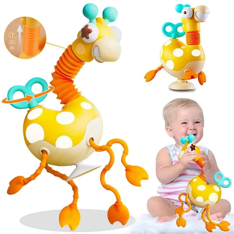 Sensory Pull String Giraffe Toy