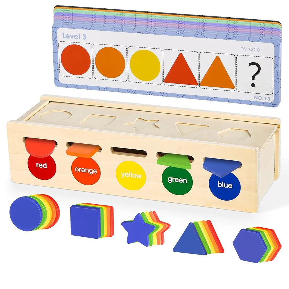 Wooden Shape Sorting Box