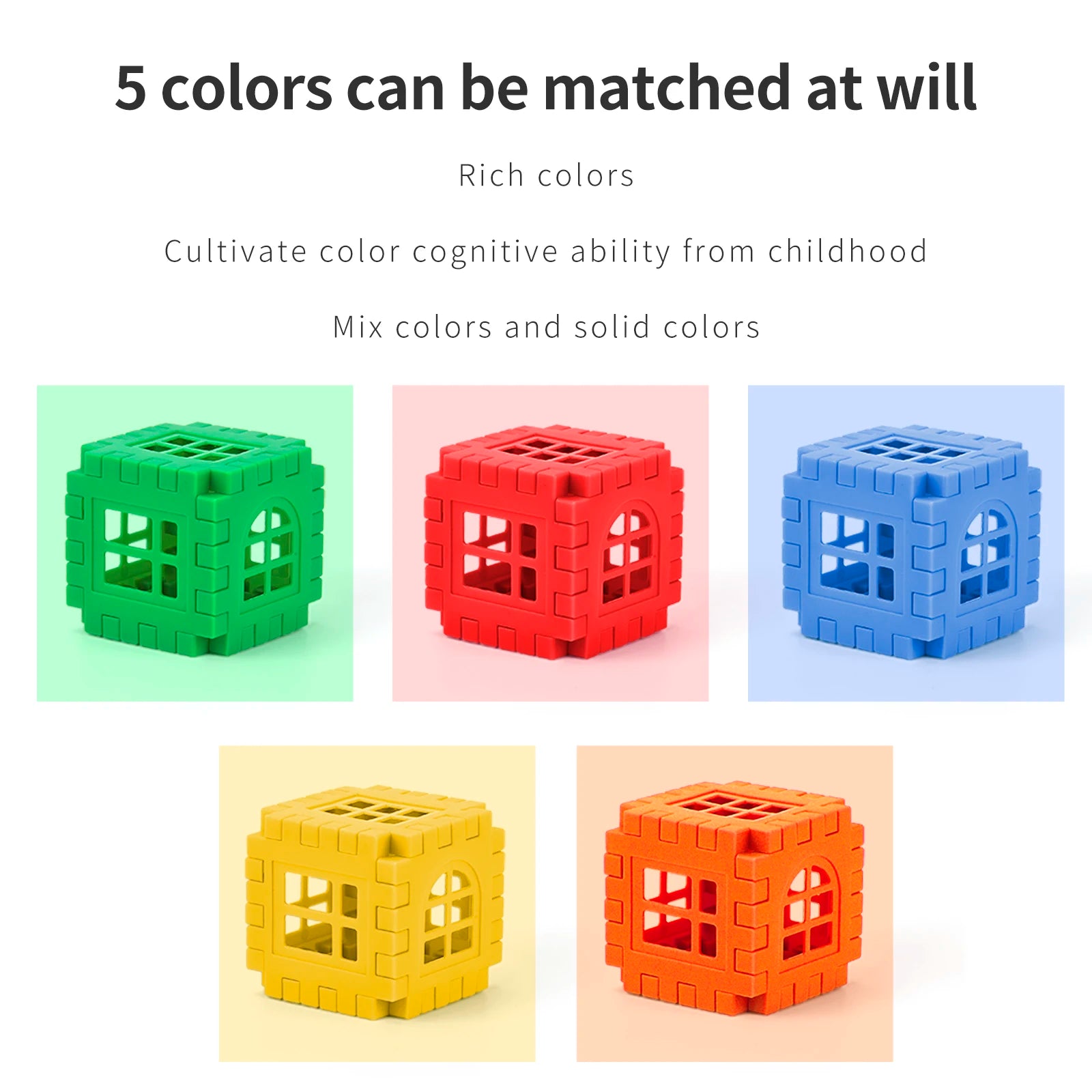 Multicolored DIY Building Blocks