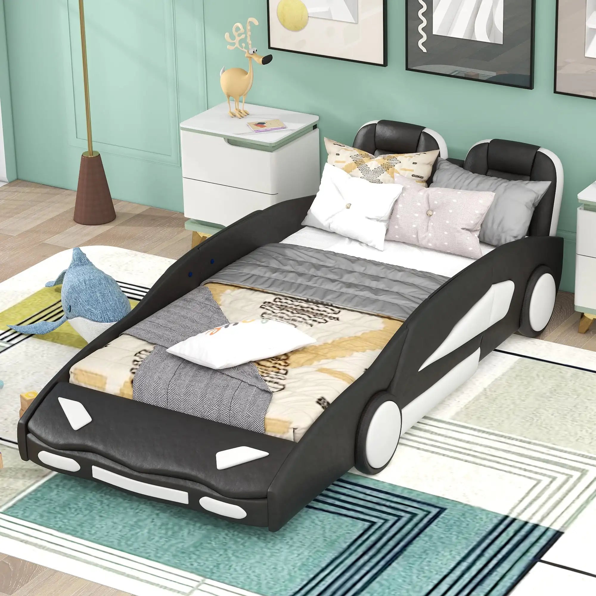 Race Car Twin Bed for Kids