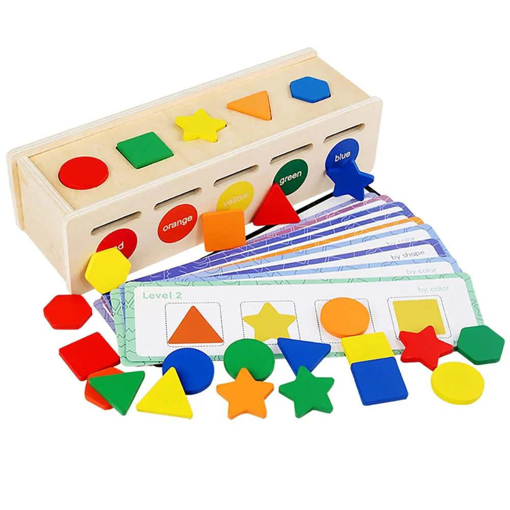 Wooden Shape Sorting Box